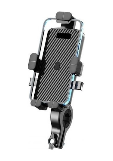 Polham Otomatik Kilit Sistemli Sarsılmaz Düşmez Gidon Uyumlu Bisiklet, Motosiklet Telefon Tutucu