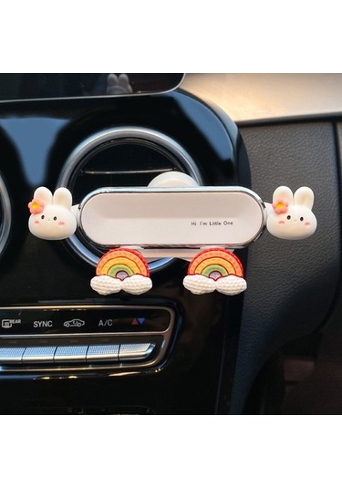 Luckysouk Araba Cep Telefonu Tutucusu Araba Hava Çıkışı Cep Telefonu Tutucusu Karikatür Araba Sabit Navigasyon Sevimli Kadın Sarı Havalandırma 0o0jjv