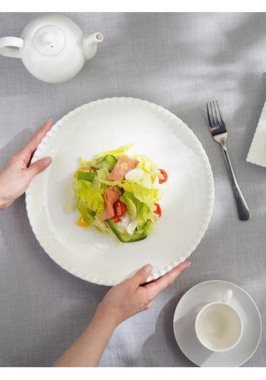 Magistro Porselen Yemek Tabağı "lakomka" D 30 Cm 133748418 Beyaz