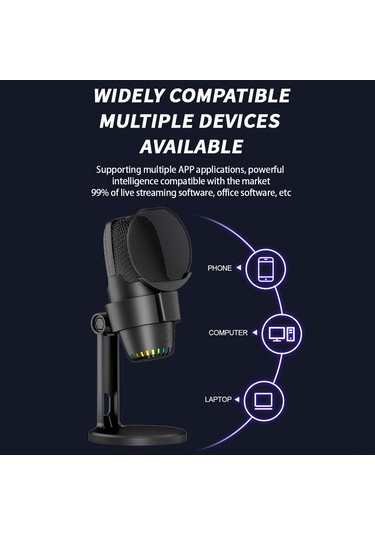 Xindoker M9 Usb Mikrofon: Siyah, Beyaz, Pembe Renk Seçenekleri, Dokunmatik Düğmeler, İos/android/windows Uyumlu