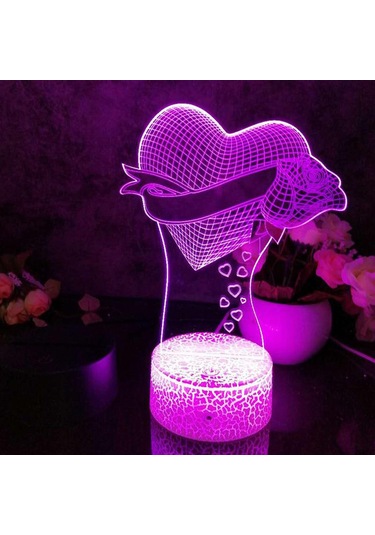 Suntek Led 3d Lamba Tabanı Usb Gece Lambası Tutucu Beyaz-krank Beyaz Krank Diğer