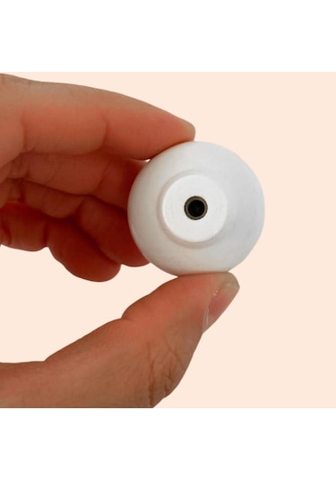 8 Adet Pembe Gül Desenli Beyaz Polimer Düğme Kulp Mantar Mobilya Mutfak Dolabı Çekmece Kulbu Kulpları