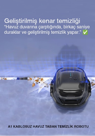 Wybot A1 Kablosuz Havuz Taban Temizlik Robotu 100m2