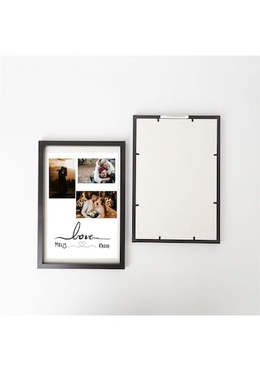 Sevgililere Özel 3 Kolaj Fotoğraflı Yapışkanlı Sök Tak Çerçeve 20x30cm