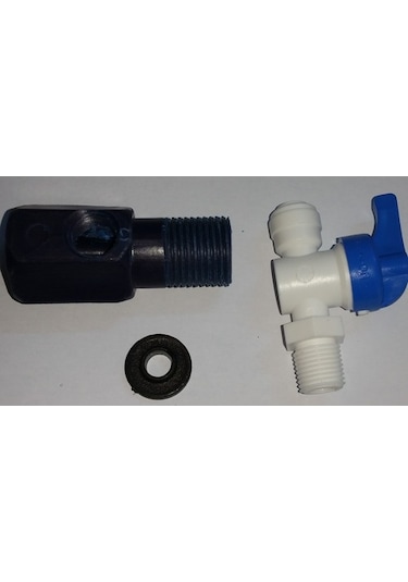Su Arıtma Plastik Hat Alma Aparatı 1/2'' + Küresel Vana 6 MM
