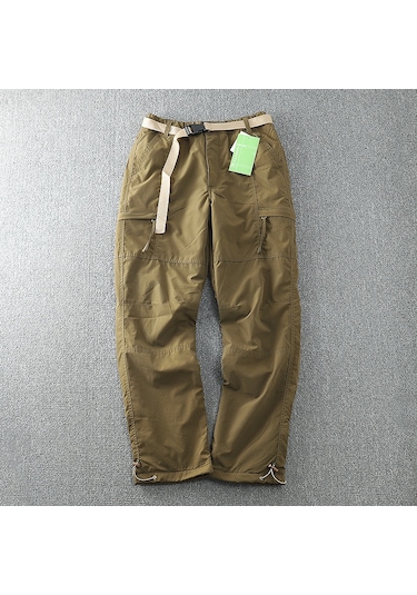 Erkekler İçin Kışlık Polar Astarlı Su Geçirmez Ve Rüzgar Geçirmez Softshell Pantolon Haki