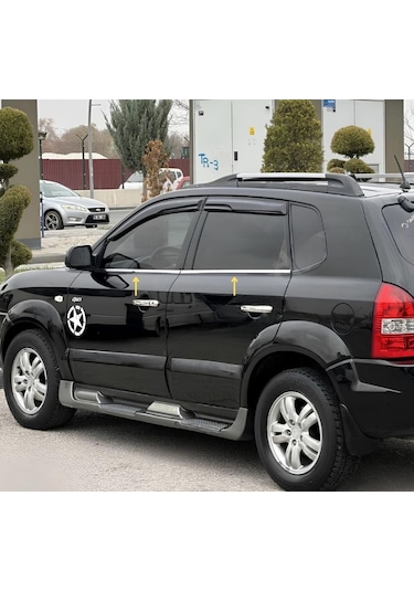 Ebal Otomotiv Hyundai Tucson Krom Cam Çıtası 4 prç. 2005-2014 P.Çelik