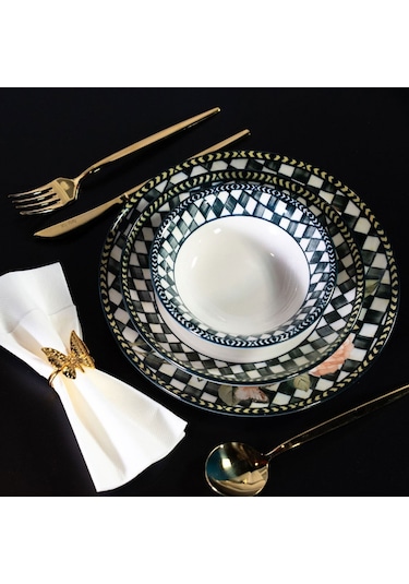 Miss Betty Bird 24 Parça 6 Kişilik Porselen Yemek Takımı Renkli