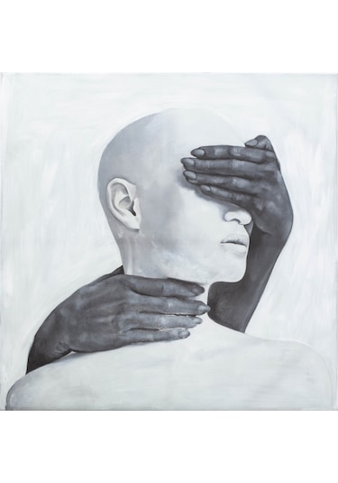 Abstract Women In Whıte Yağlı Boya Tablo 120x120cm
