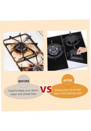 Shineyee 3'lü Gaz Ocak Koruyucu Kılıfı - Yüksek Sıcaklığa Dayanıklı, Yağ Spreyini Engeller, Ocak Tahtasını Temiz Tutar 52.8x26 Cm