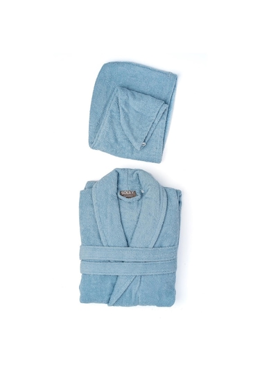 Soley Mayda Ekstra Yumuşak %100 Pamuklu Saç Bonesi & Kadın Bornoz Seti HV.MINERVA.02