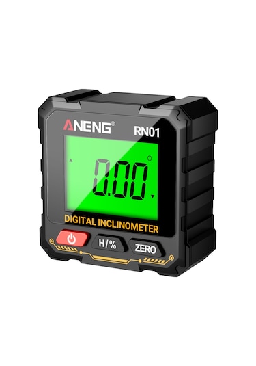 Maiyame Aneng Rn01 Dijital Açı Ölçer - Manyetik Tabanlı, Arka Işık Ekranlı, Ahşap Ve İnşaat İçin Hassas Seviye Aracı Pil Yok Siyah