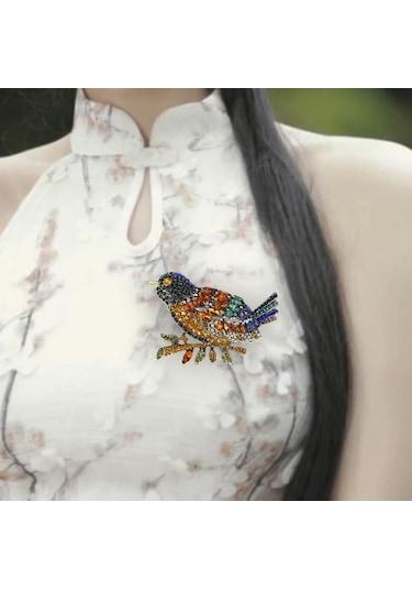 Homyl Düğün Giyim Bayanlar Için Rhinestone Broşlar Dekoratif Renkli