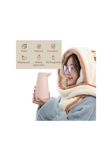 300 Ml Kedi Pençesi Şekilli Otomatik Köpük Sabunluk,beyaz Beyaz