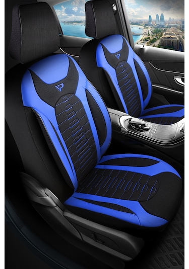 Panda Bakü Serısı Keten Kumaş Oto Koltuk Kılıfı - Tam Set