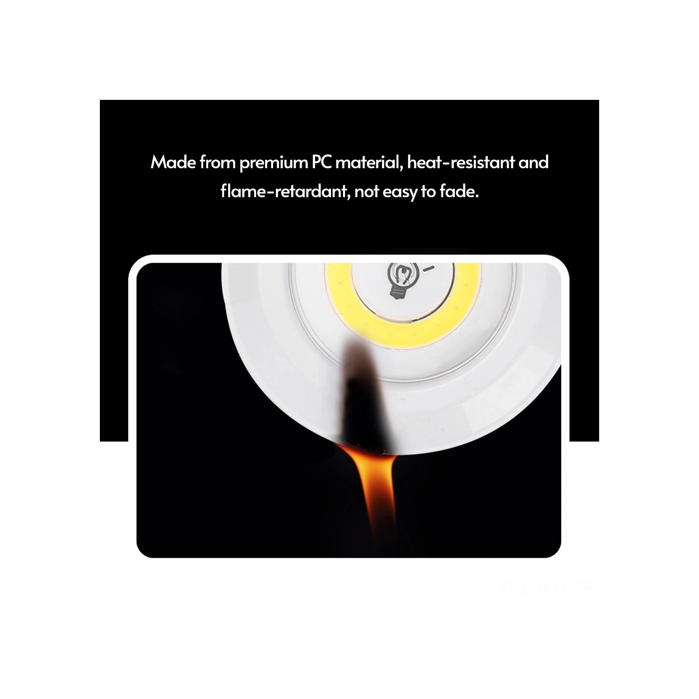 Geeroyoo Kablosuz Kumandalı Duvar Lambası - Gece Lambası, Mutfak, Salon, Kitaplık İçin Uygun, Kaliteli Pc Malzeme Pil Dahil Değil Beyaz