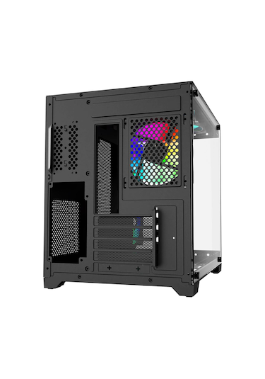Revenge Nova 500 W Psu Dahil 3 Rgb Fanlı Temperli Cam Panel M-atx Gaming Oyuncu Bilgisayar Kasası Siyah