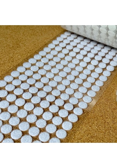 108 Adet 1 Cm Cırt Bant Yuvarlak Para Para, Arkası Yapışkanlı Beyaz