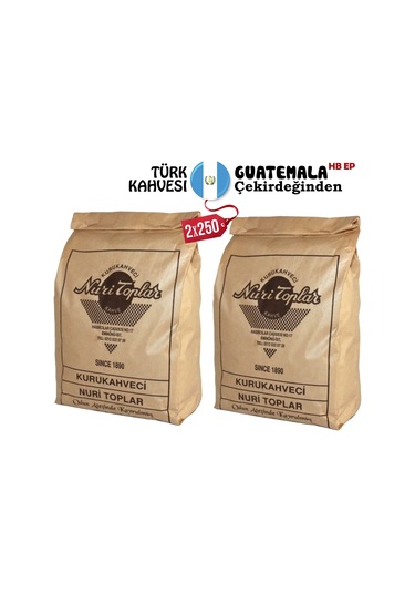Nuri Toplar Guatemala HB EP 2x250 Gr Türk Kahvesi Taze Çekilmiş