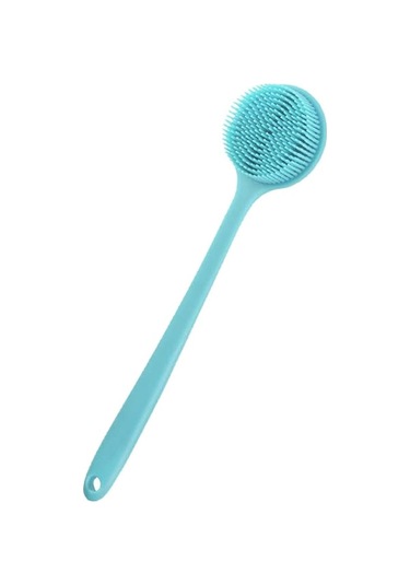 Didadodo Lebıhmurah Bf1397 Silikon Banyo Vücut Fırçası, Uzun Sap, Mavi Yumuşak Kıllı Duş İçin Mavi
