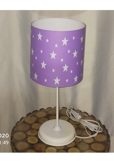 Lila Yıldız Genç Odası Çocuk Odası Yatak Odası Abajur
