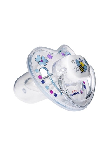 Bambino Silikon Desenli Damaklı Kapaklı Emzik No:1 Be 805 Beyaz