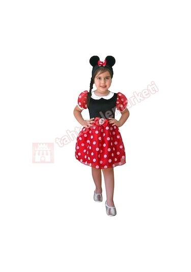 Disney Minnie Mouse Kostümü Çocuk Kıyafeti 7-9 Yaş