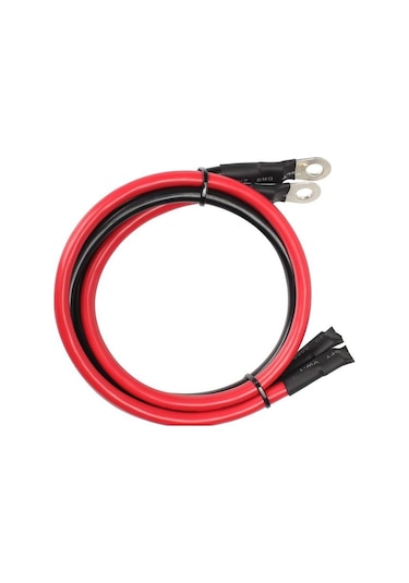 Akü İle İnverter Arası Uçları Konnektörlü 25 Mm Kablo- 1m Siyah- 1m Kırmızı