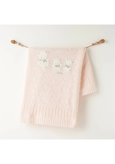 Andywawa Ac26341 Triko Battaniye 85x100 Pink Melange Pembe Melange