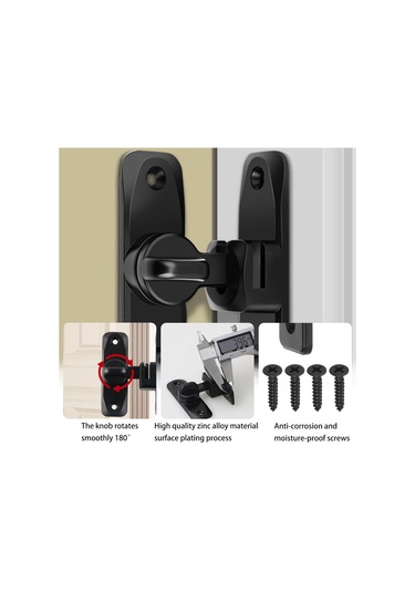 İç Kapı İçin Sürgülü Kapı Kilidi, Hırsızlığa Karşı Kilit 90/180 Derece