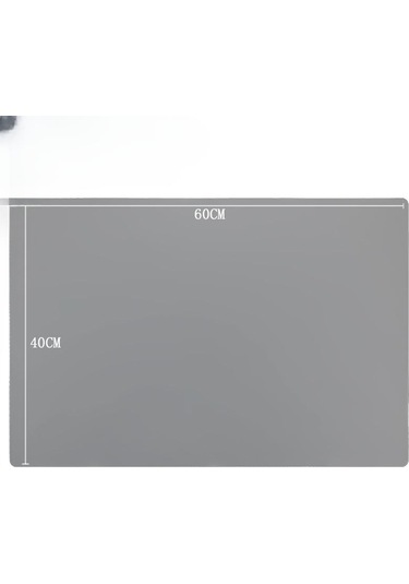 Gri 60x40 Cm Silikon Masa Mat Kaymaz Kesme Tahtası Mat Yalıtımlı Mat Öğrenci Yemek Mat Büyük Placemat Çekmece Mat Gri