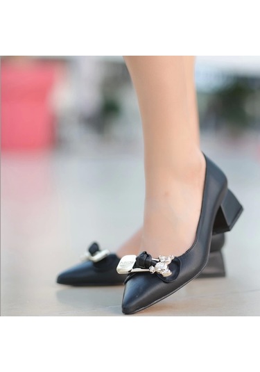 Jies Siyah Topuklu Ayakkabı Siyah