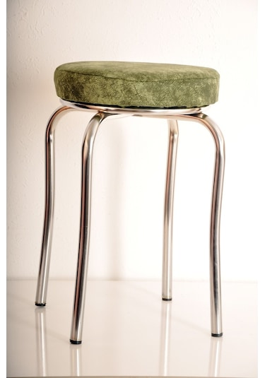 6 Lı Renkli Kumaş Ahtapot Tabure Mutfak Taburesi Demir Tabure