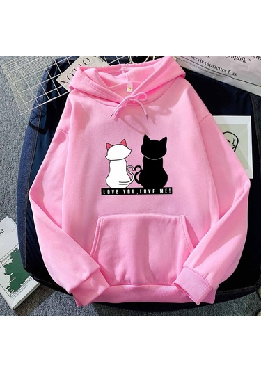 Pembe 2024 Erkek Ve Kadın Sonbahar Ve Kış Çiftler Modası Artı Kadife Kapşonlu Bol Üst Pembe Pembe 2024 Erkek Ve Kadın Sonbahar Ve Kış Çiftler Modası Artı Kadife Kapşonlu Bol Üst Pembe