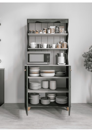 Bohem Tarzda Kahve Köşesi Kaktüs Yeşili, Erzak Dolabı