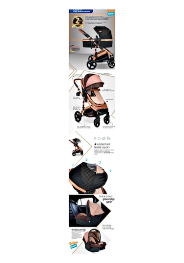 Baby Home Single-to Travel Sistem Bebek Arabası + Nanny Oyun Parkı Yatak Beşik