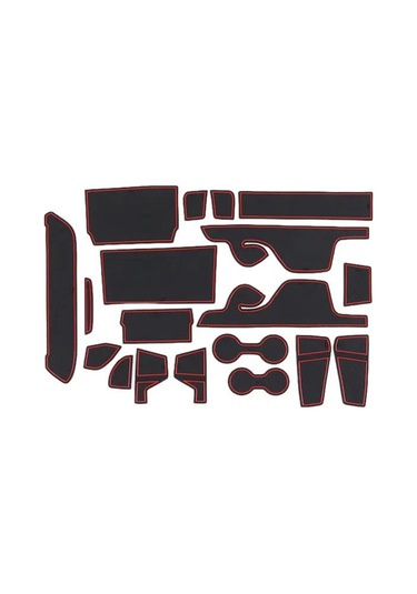 Ford Ranger 2023 2024 İçin Kapı Yuvası Matı Kırmızı - Siyah