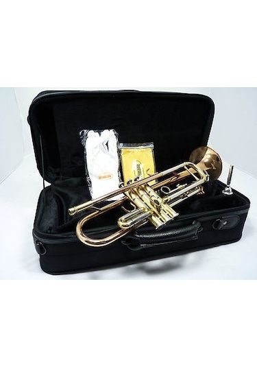Wisemann Dtr-200 Si Bemol Trompet Seti Gold Kanvas Çantalı