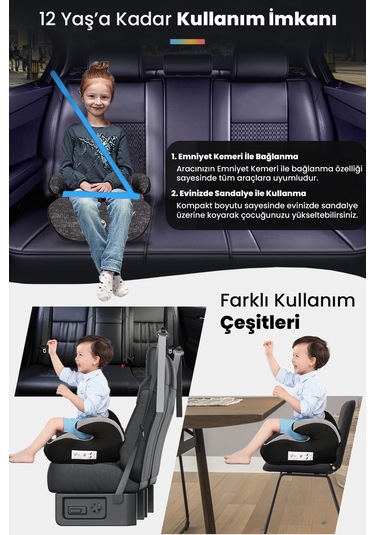 Baby Home 905 Gotime 15 36 Kg Yükseltici Oto Koltuğu Siyah