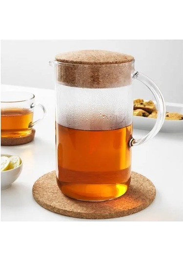 Sumuhome 365+ Mantar Kapaklı Isıya Dayanıklı Cam Sürahi 1.5 Lt