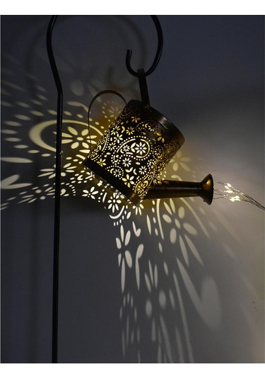 Homyl Led Sulama Teneke Işık Güneş Enerjili Açık Bahçe Bronz