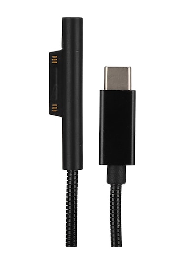 Hombey Surface Pro 3/4/5/6/book/book2/go İçin 15v 3a Pd Şarj Kablosu, 1.5m Uzunluk, Type-c Arayüz, 304 Paslanmaz Çelik, Hızlı Şarj Ve Veri Transferi
