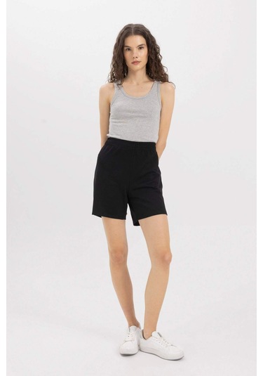 Defacto Slim Fit Dar Kesim U Yaka Basic Düz Ribana Atlet C9826axnsgr210 Gri