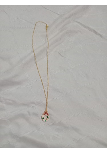 Yılbaşı Özel Çelik Kolye Beyaz