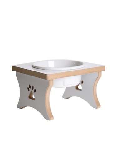 Realwood Seramik Kaseli Tekli Büyük Irk Köpek Su Mama Standı