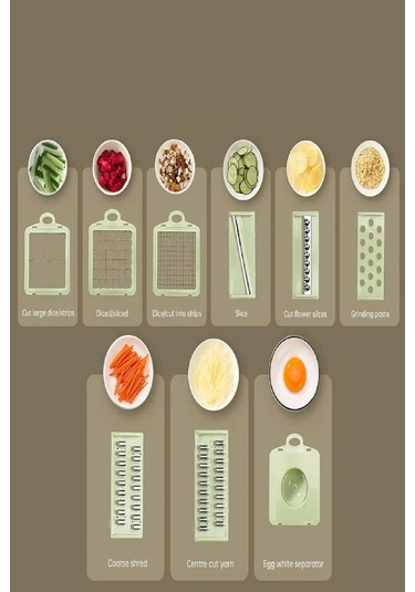 Rende Seti Vegetable Cutter Pro Rende Sebze Doğrayıcı Dilimleyici Hazneli Soğan Küp Kesici Dicer Çok Renkli