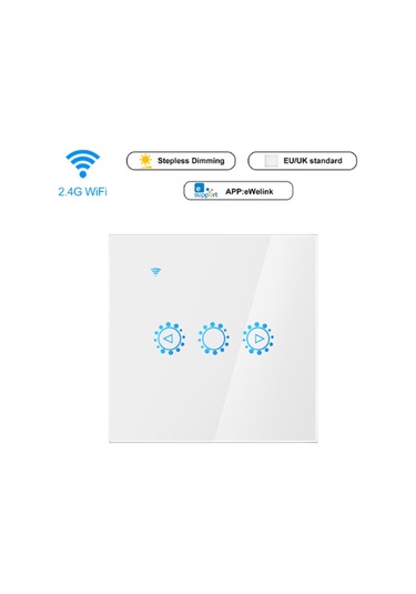 Moveevo Akıllı Wifi Dimmer Anahtarı - Uzaktan Kontrol, Ses Komutu Ve Zamanlayıcı İle Aydınlatma Yönetimi Beyaz