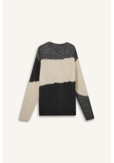 DeFacto Standart Fit Bisiklet Yaka Triko Kazak E6985AX24WNGR210