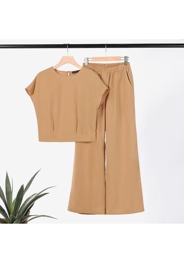 Zanzea Yaz Kıyafetleri Bayan Bluz Ve Pantolon Günlük İki Parçalı Takım Elbise Haki
