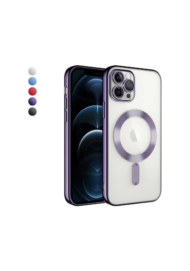 İphone 11 Pro Kılıf Magsafe Özellikli Metal Lazer Silikon Kapak Fc2855